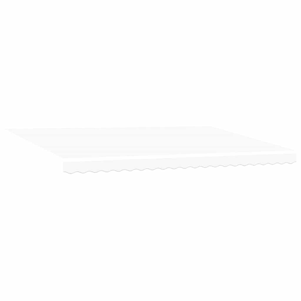 Uttrekkbar markise Hvit 500 × 350 cm Polyester