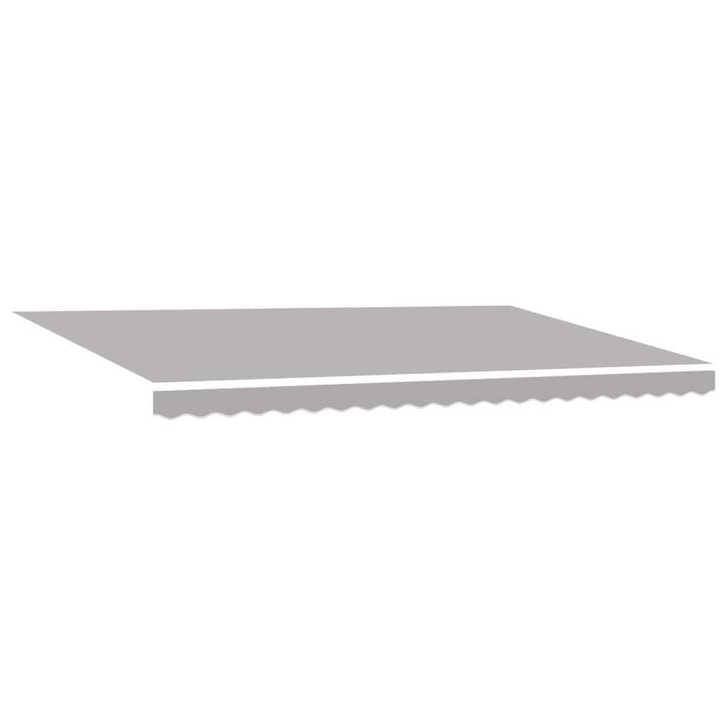 Uttrekkbar markise Lysegrå 500 × 350 cm Polyester og aluminium