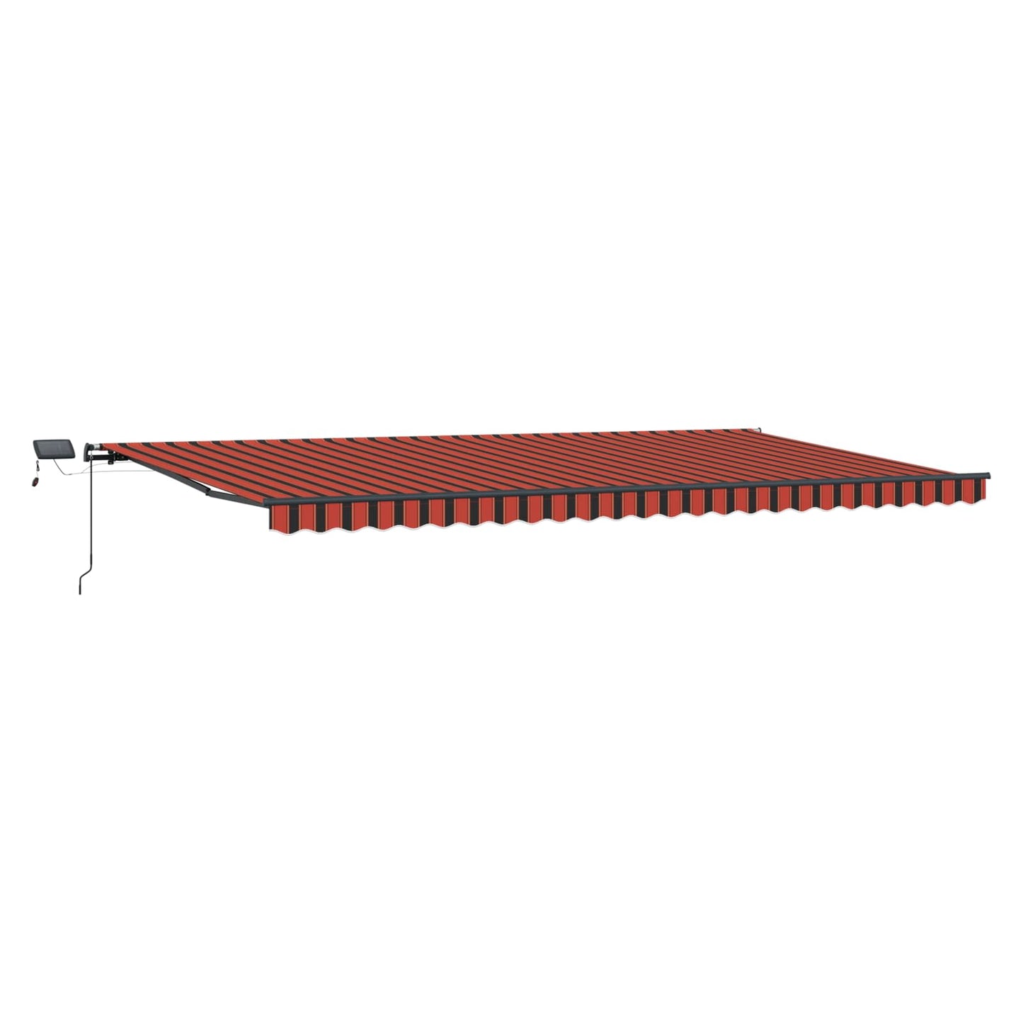 Uttrekkbar markise oransje og brun 600 × 300 cm