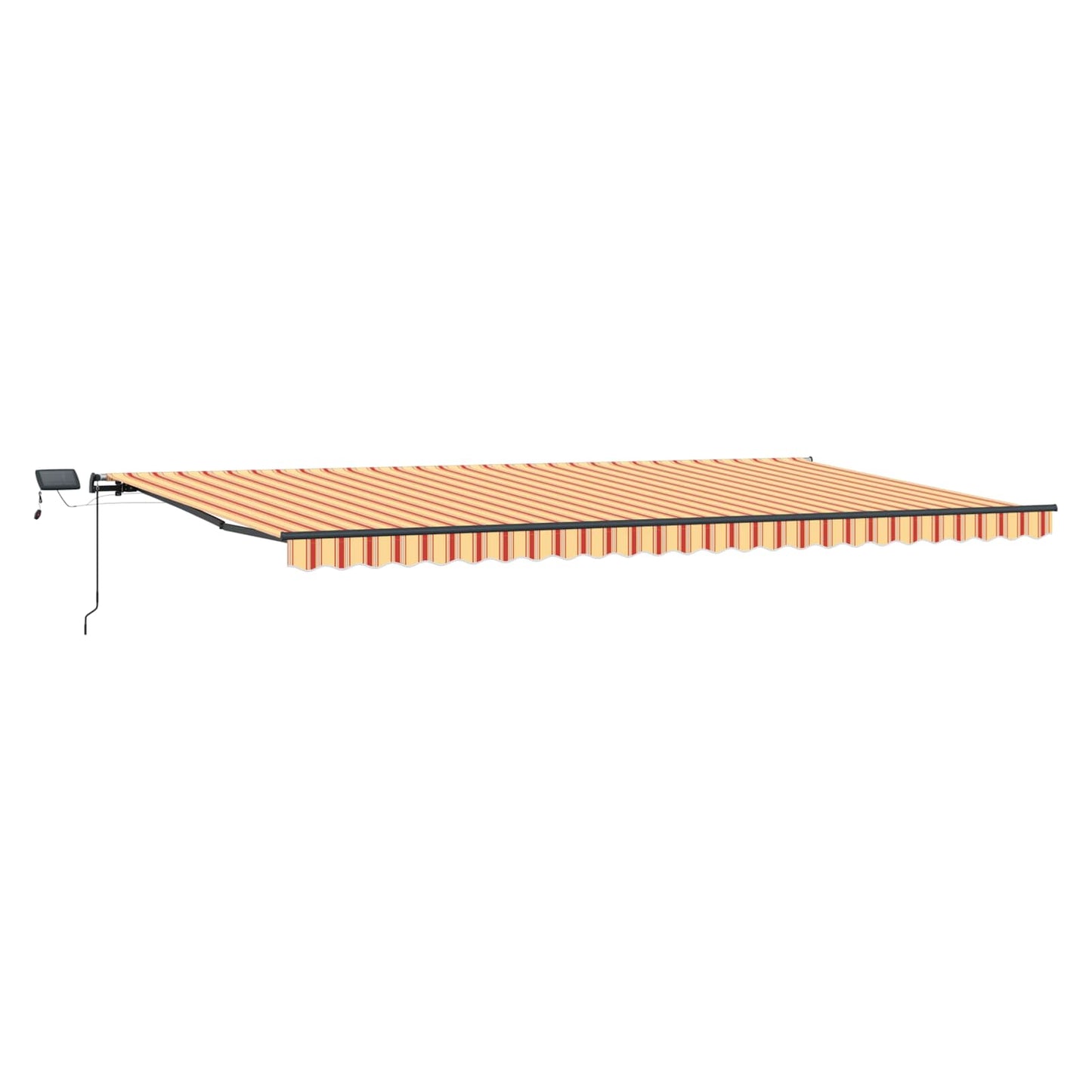 Uttrekkbar markise Gul og oransje 600 × 300 cm