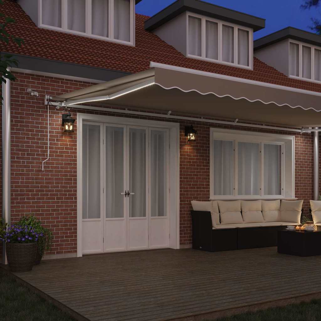 Uttrekkbar markise Beige 600 × 300 cm Polyester