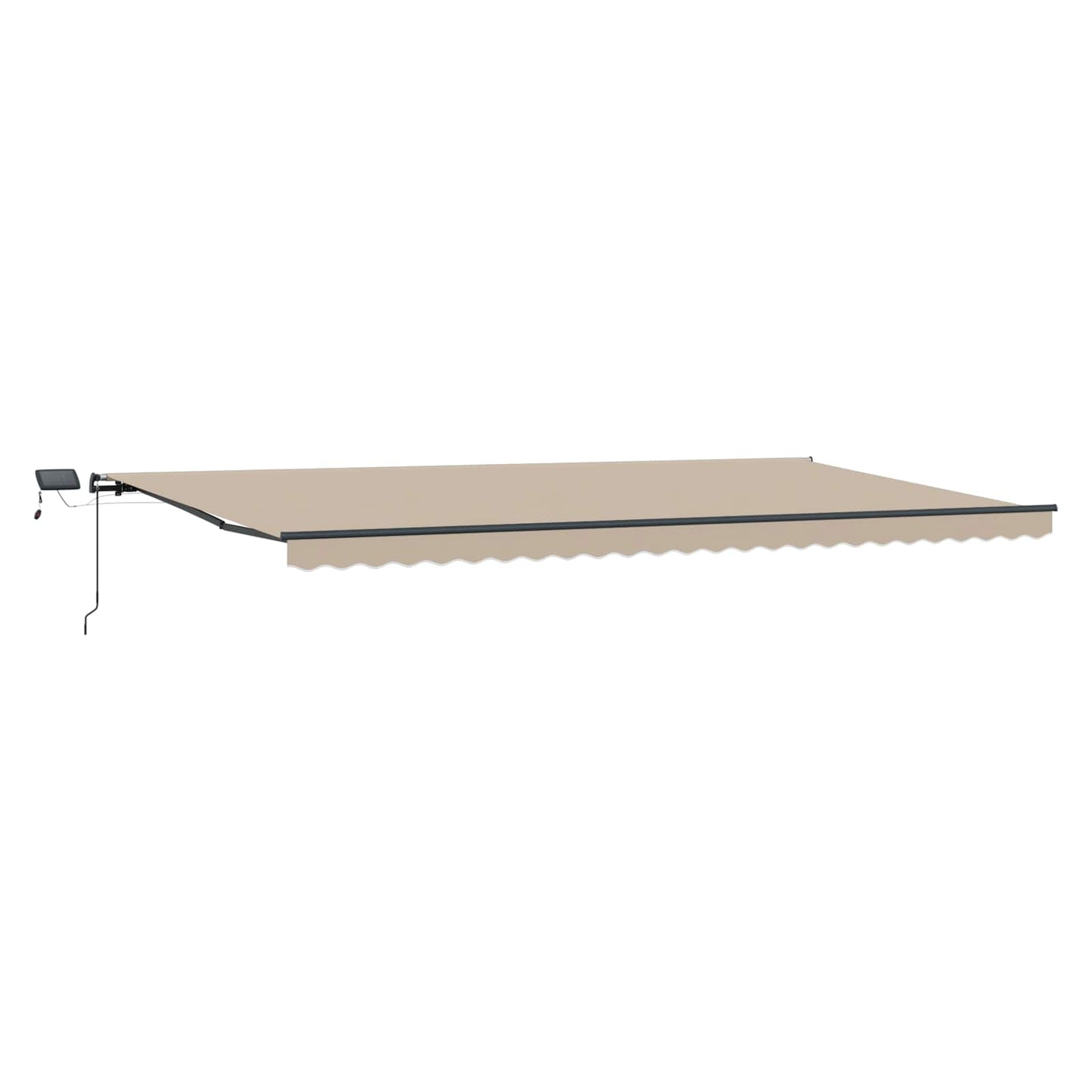 Uttrekkbar markise Beige 600 × 300 cm Stoff og Aluminium