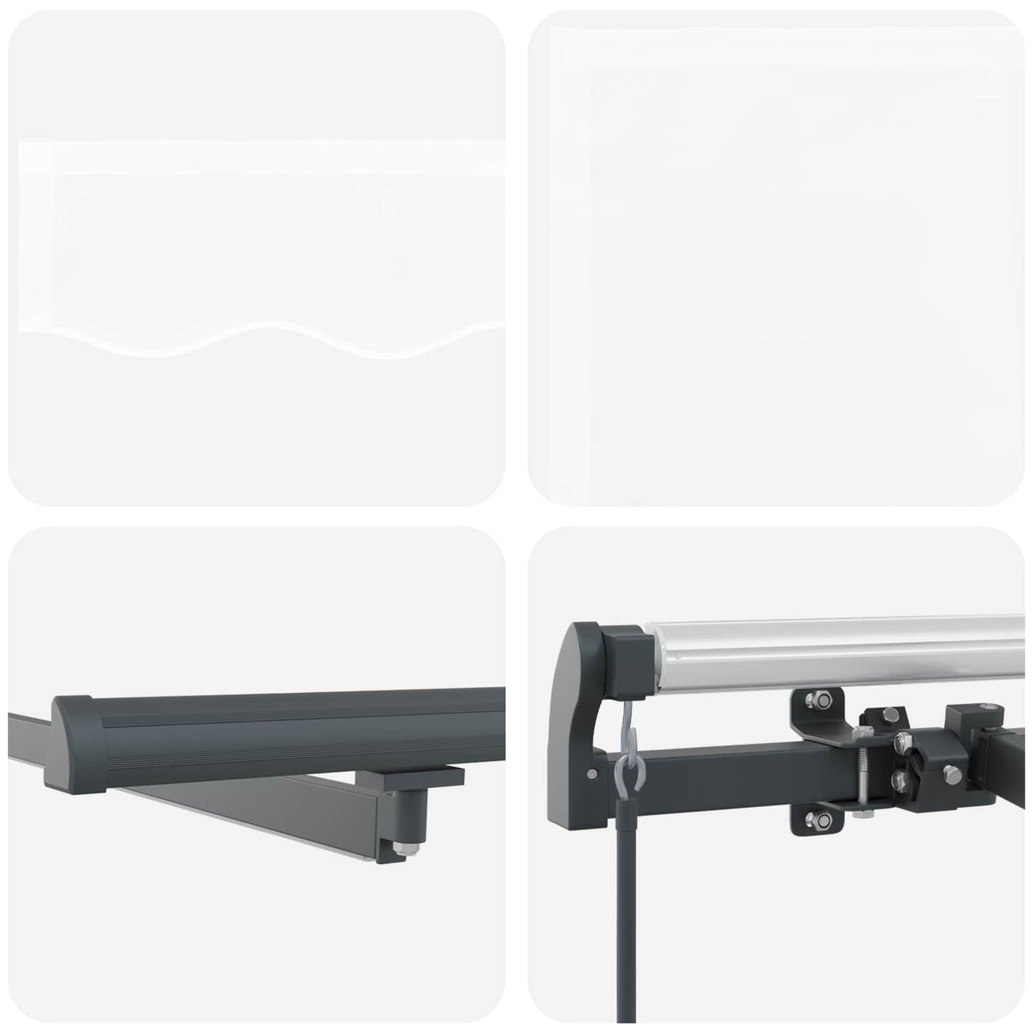 Innvendbar Markise Hvit 600 ×300 cm stoff
