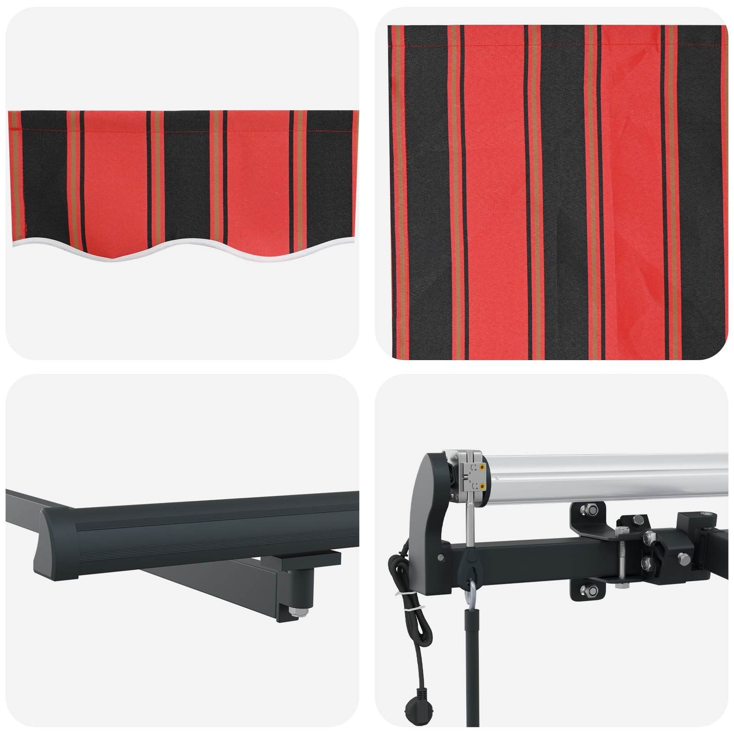 Innvendbar Markise oransje og brun 600 × 350 cm