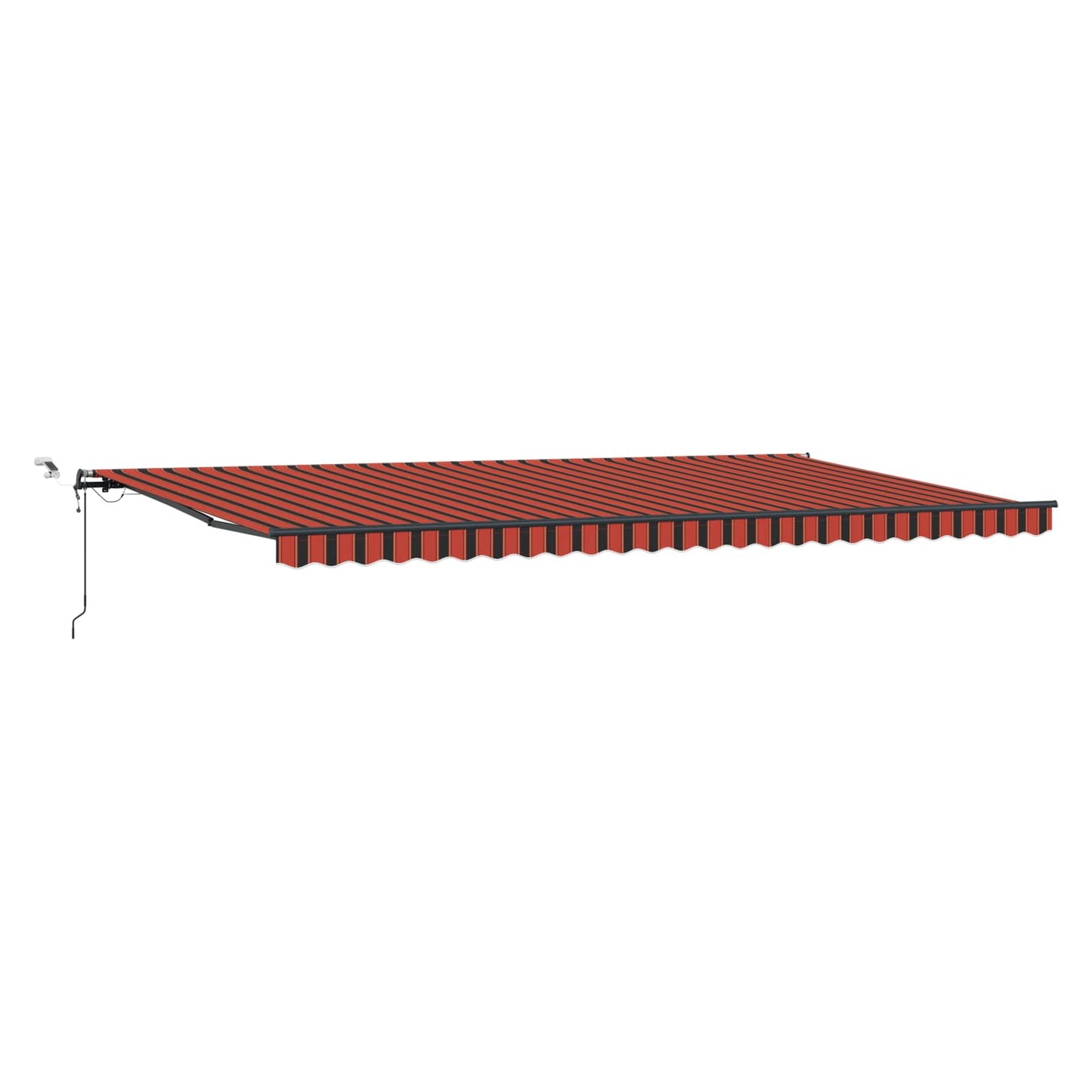 Markiseduk oransje og brun 600 × 350 cm Polyester