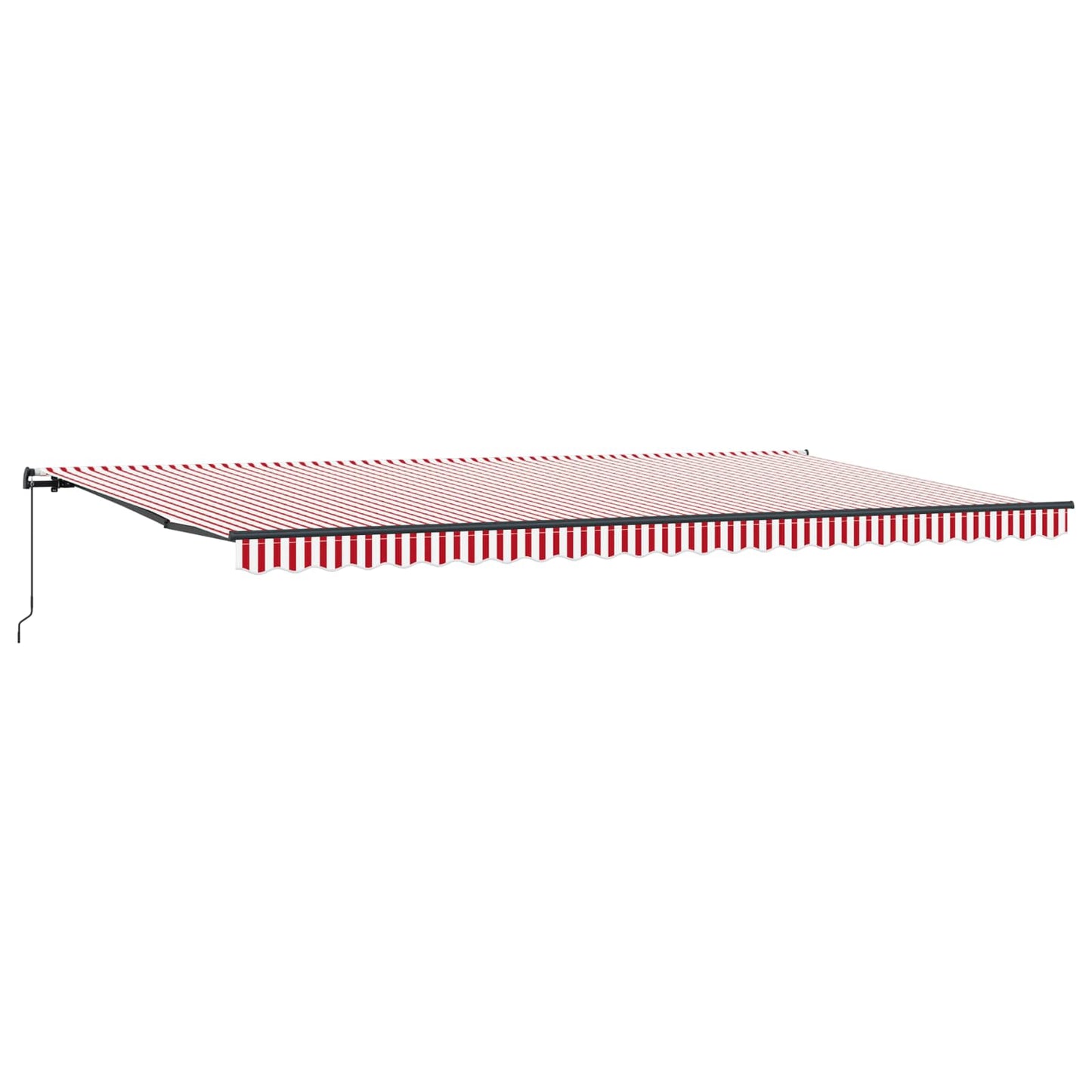 Uttrekkbar markise Rød og Hvit 600 × 350 cm