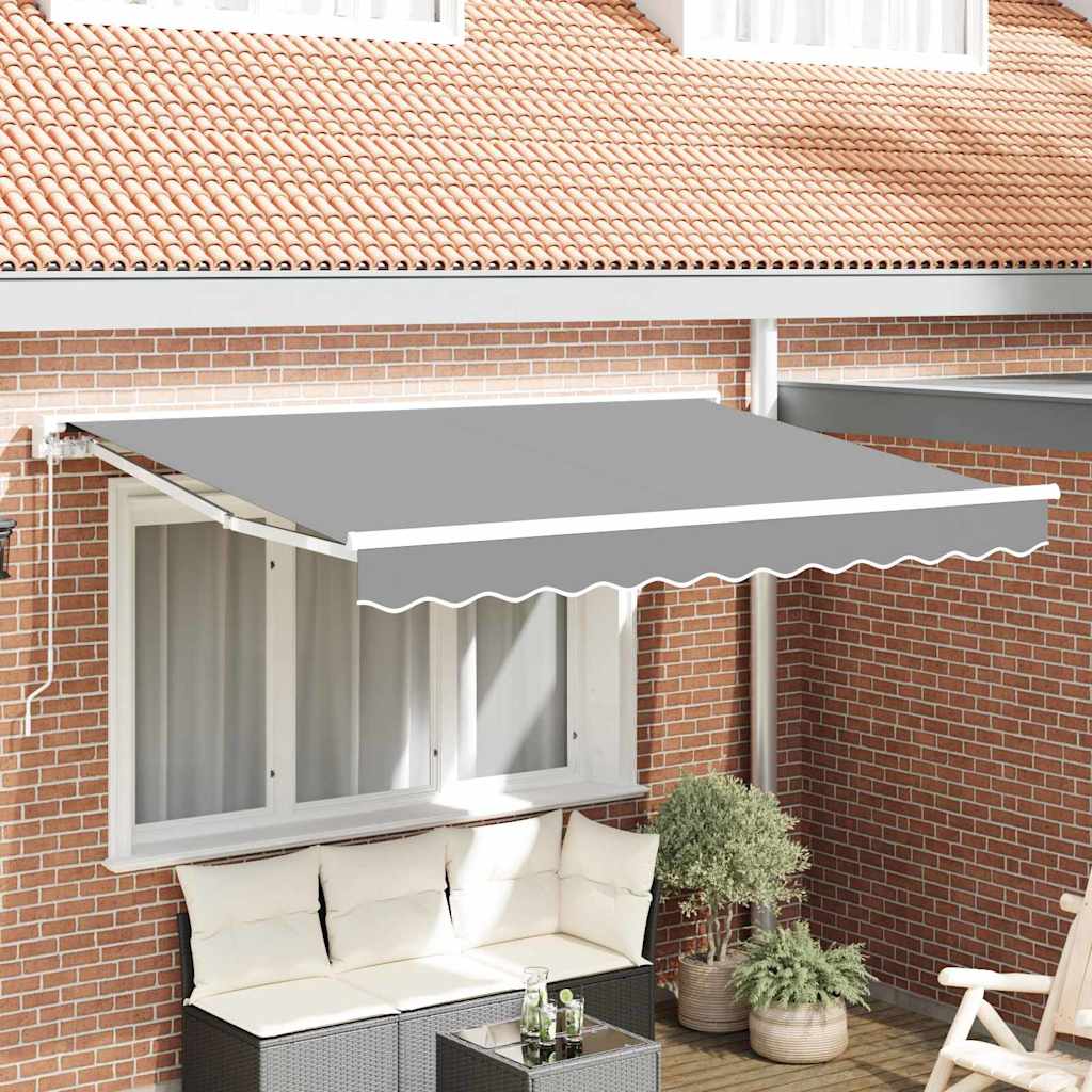 Markiseramme Justerbar Hvit 3,5 x 2 m Stål