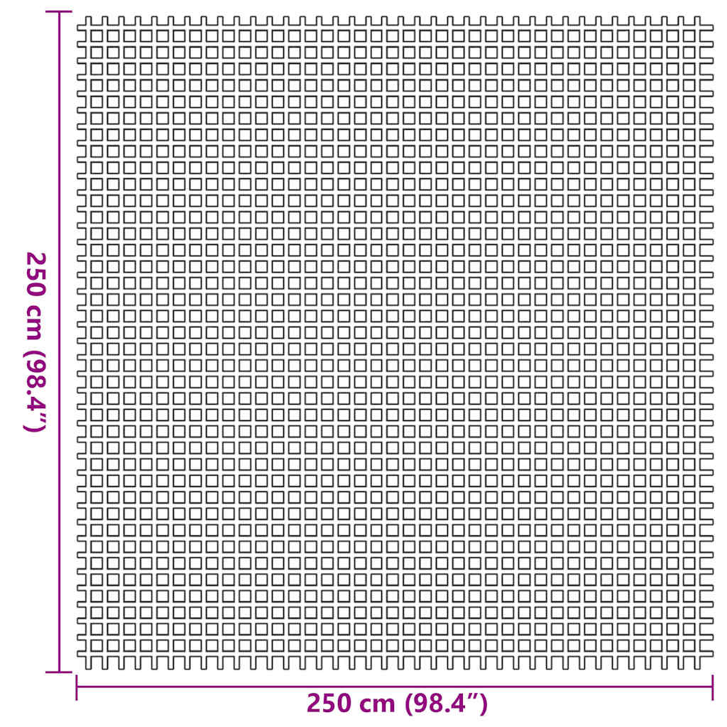 Teppe til telt Antrasitt 250 x 250 cm Polyester