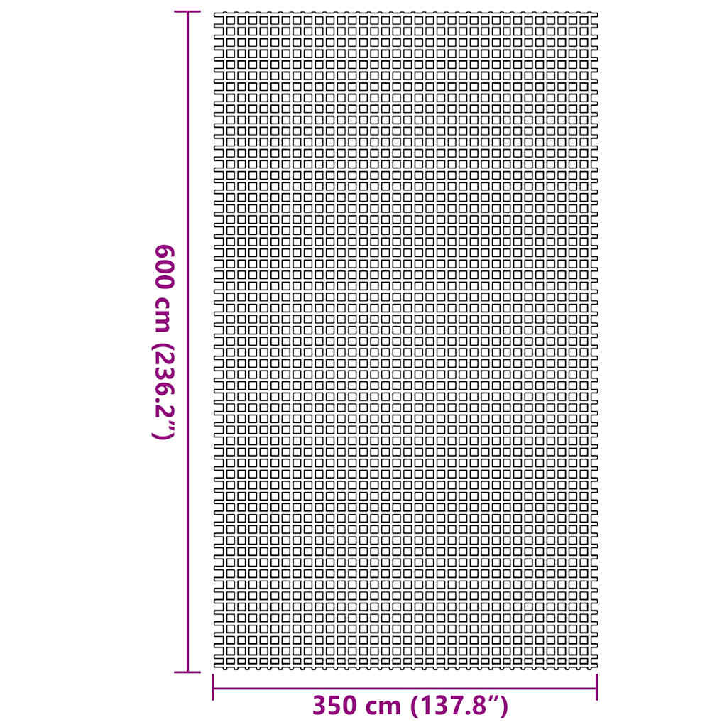 Teppe til telt Blå 600 × 350 cm Polyester
