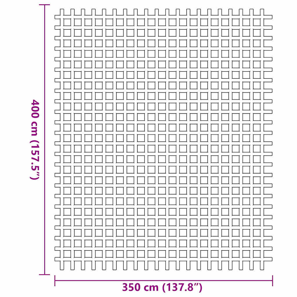 Teppe til telt grønn 400 × 350 cm Polyester