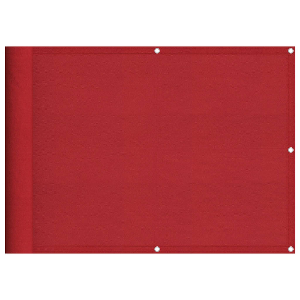 Balkongskjerm rød 75x800 cm 100 % polyester oxford