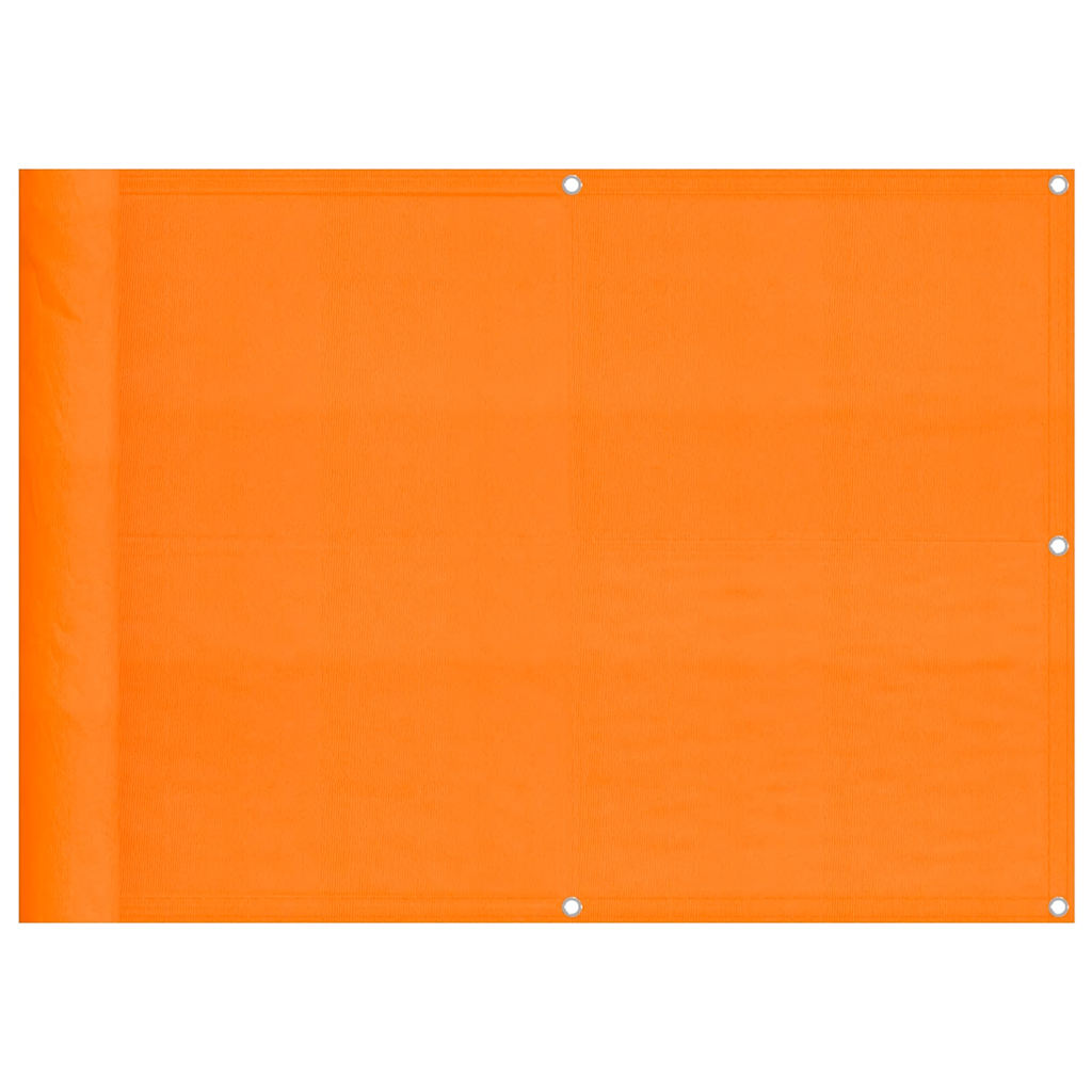 Balkongskjerm oransje 75x1000 cm 100 % polyester oxford