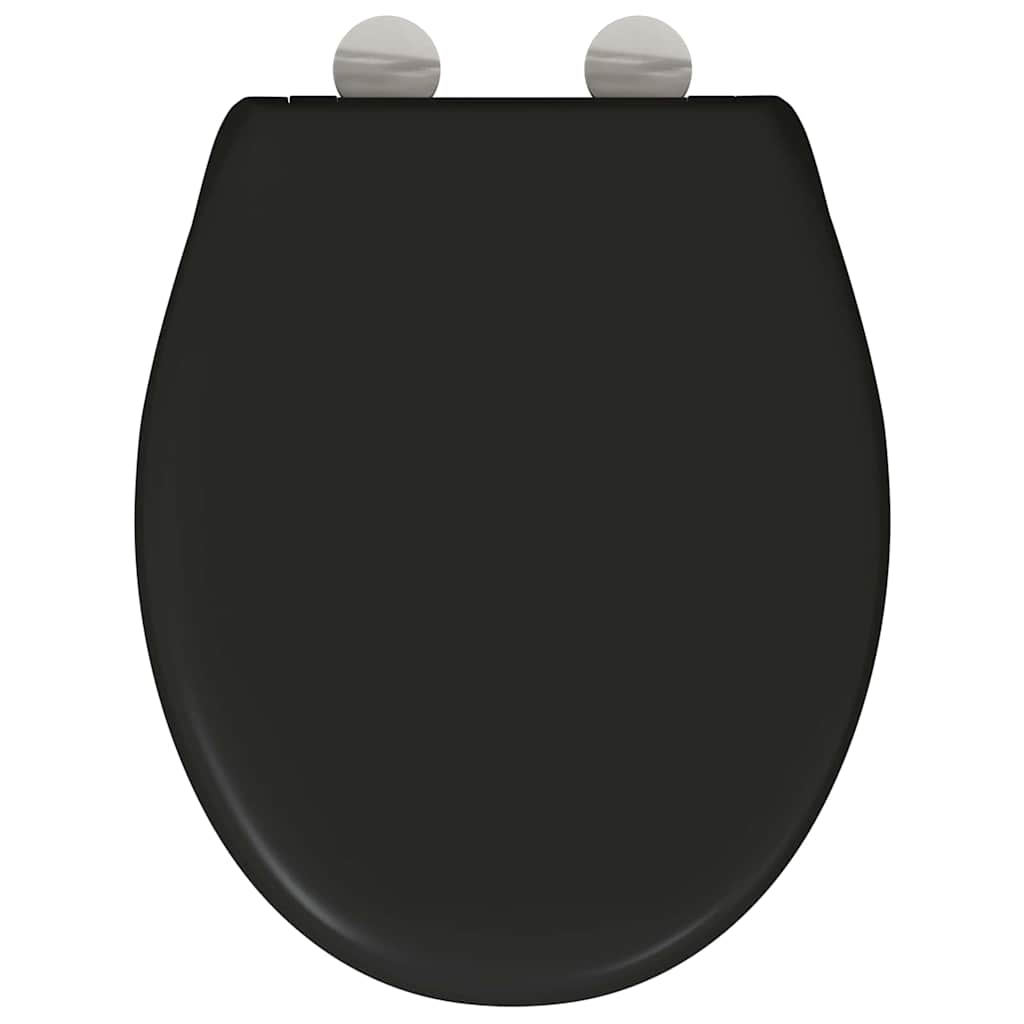Toalettsete Svart 47 x 37 x 4 cm Duroplast