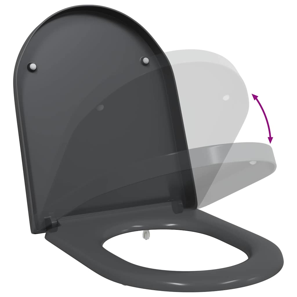 Toalettsete Antrasitt 49 x 36 x 4 cm Duroplast