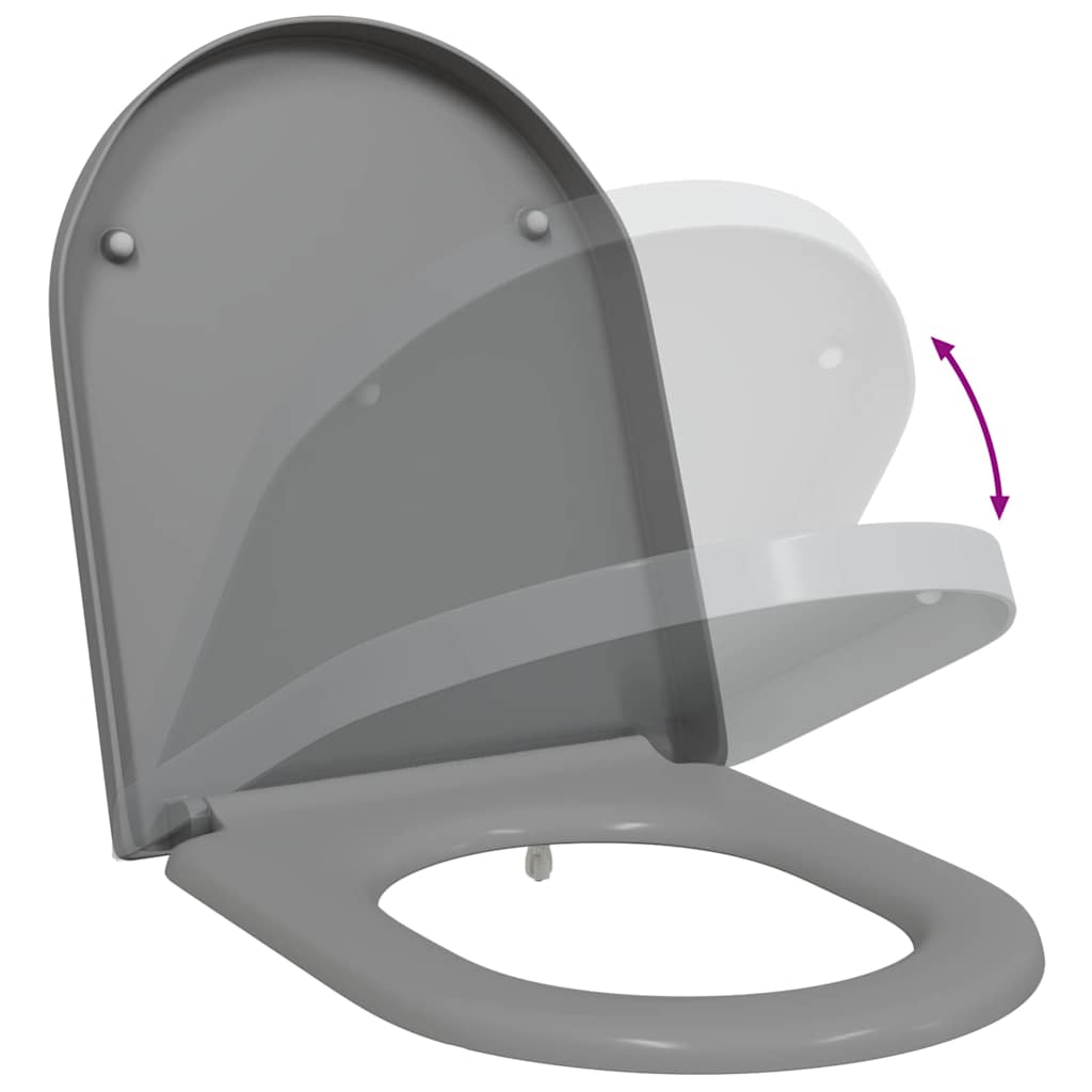 Toalettsete Grå 49 x 36 x 4 cm Duroplast