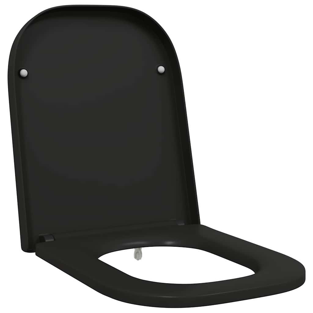 Toalettsete Svart 47,5 x 35 x 3,6 cm Duroplast