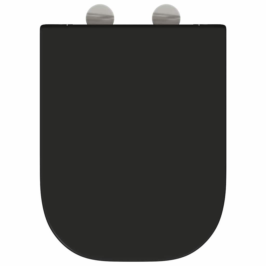 Toalettsete Svart 47,5 x 35 x 3,6 cm Duroplast