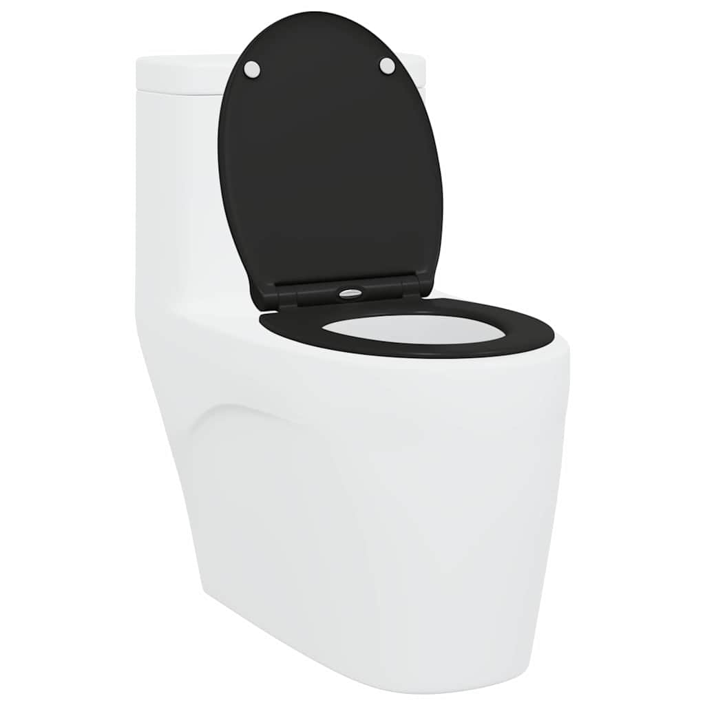 Toalettsete Svart 45,5 x 37,5 x 3,8 cm Duroplast