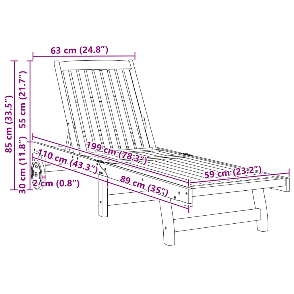 Solsenger 2 stk heltre akasie