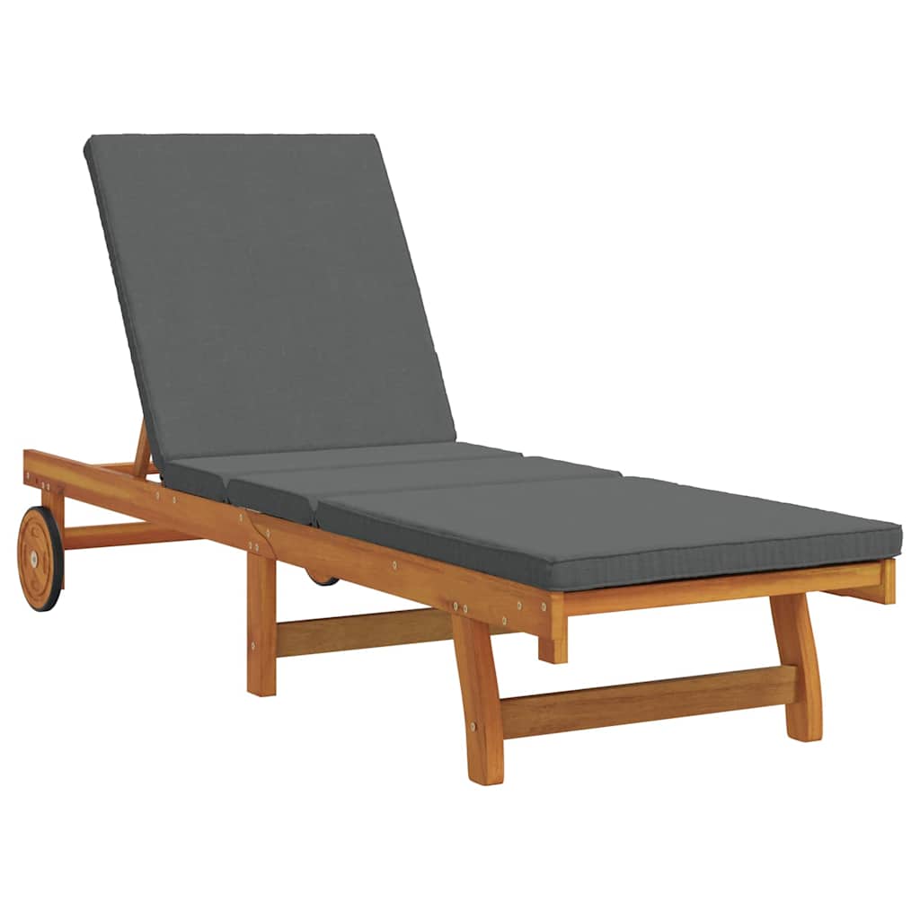 Solstol 2 stk. Solid akasietre Brun