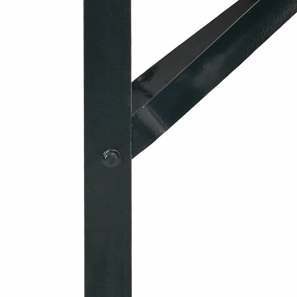 Øl bordbein 2 pcs Svart 39 x 3 x 75 cm Pulverlakkert stål vidaXL
