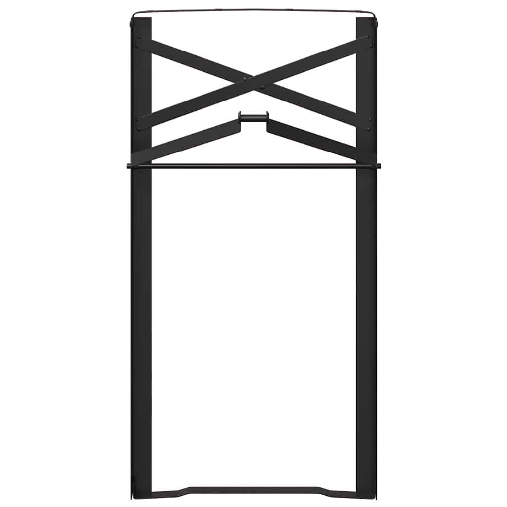 Øl bordbein 2 pcs Svart 39 x 3 x 75 cm Pulverlakkert stål vidaXL