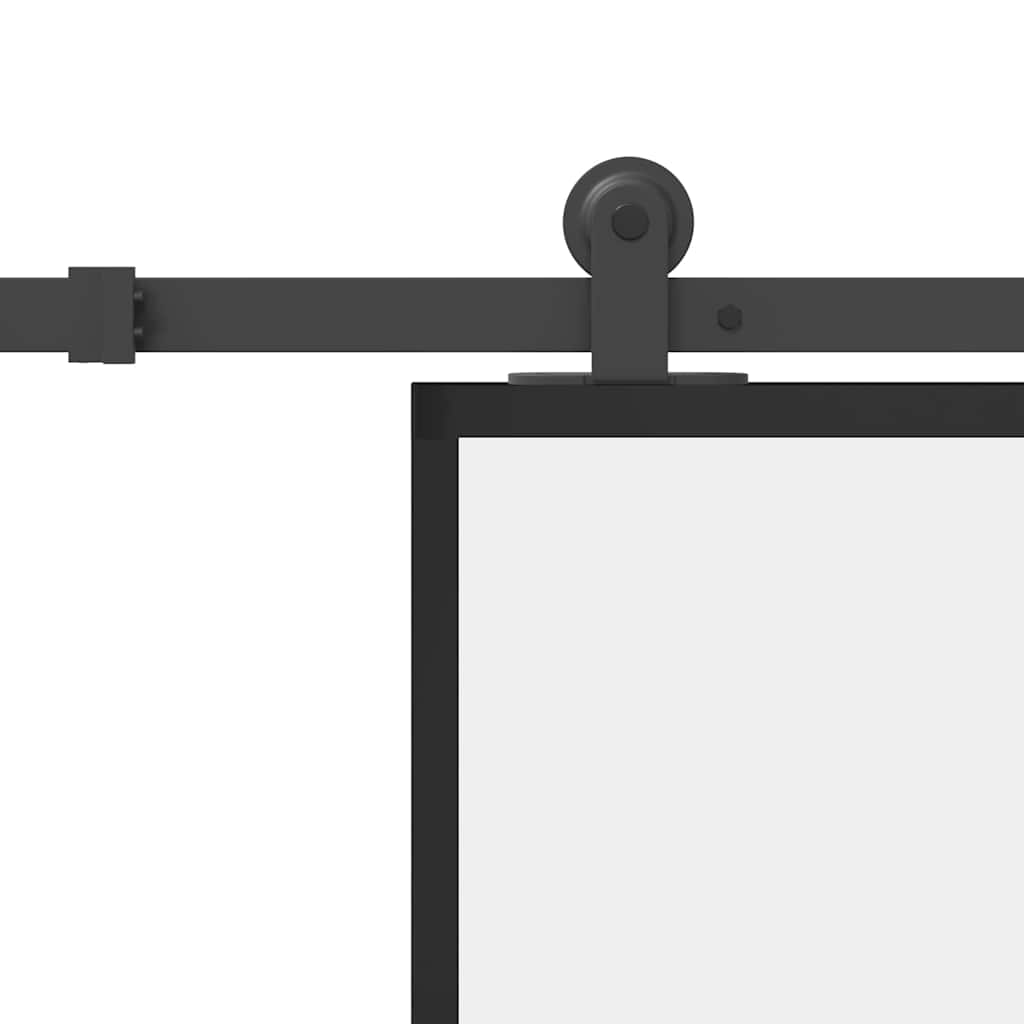 Skyvedør med monteringssett 76x205 cm ESG glass og aluminium vidaXL