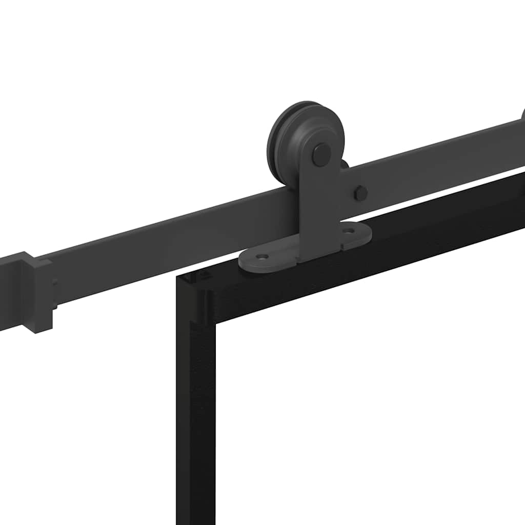 Skyvedør med monteringssett 102x205 cm ESG glass og aluminium vidaXL