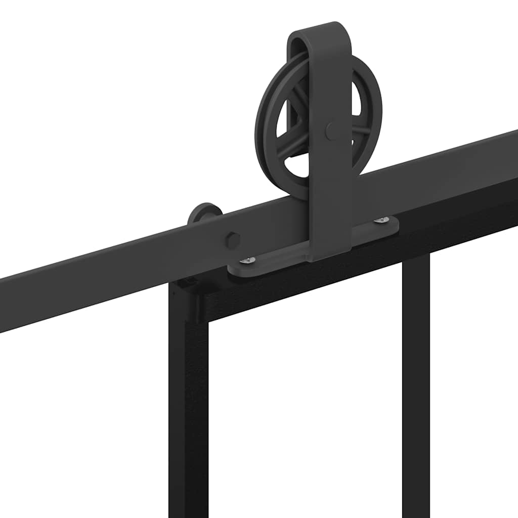 Skyvedør med monteringssett 76x205 cm ESG glass og aluminium vidaXL