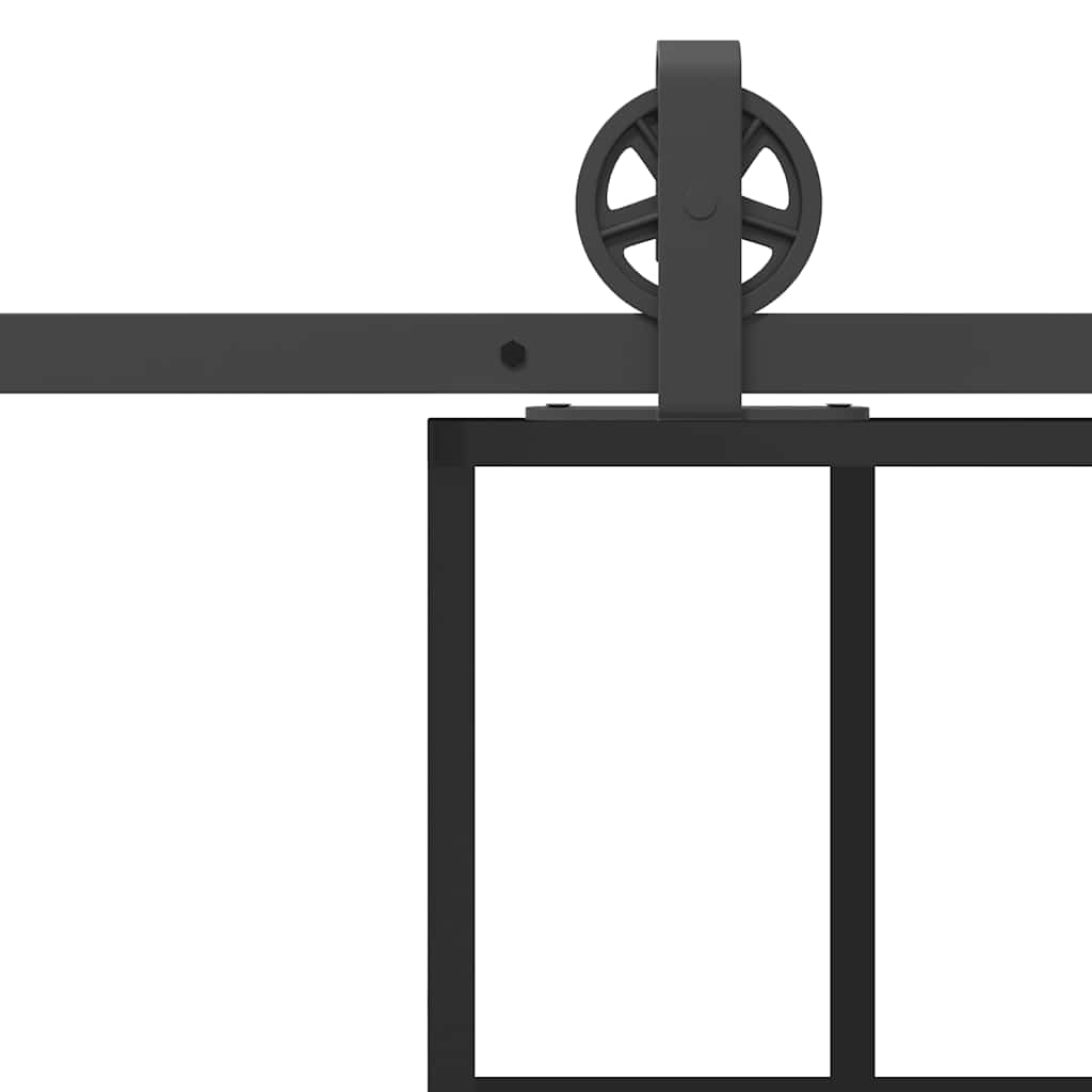 Skyvedør med monteringssett 76x205 cm ESG glass og aluminium vidaXL