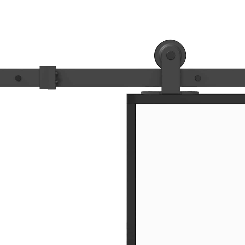 Skyvedør med monteringssett 76x205 cm ESG glass og aluminium vidaXL