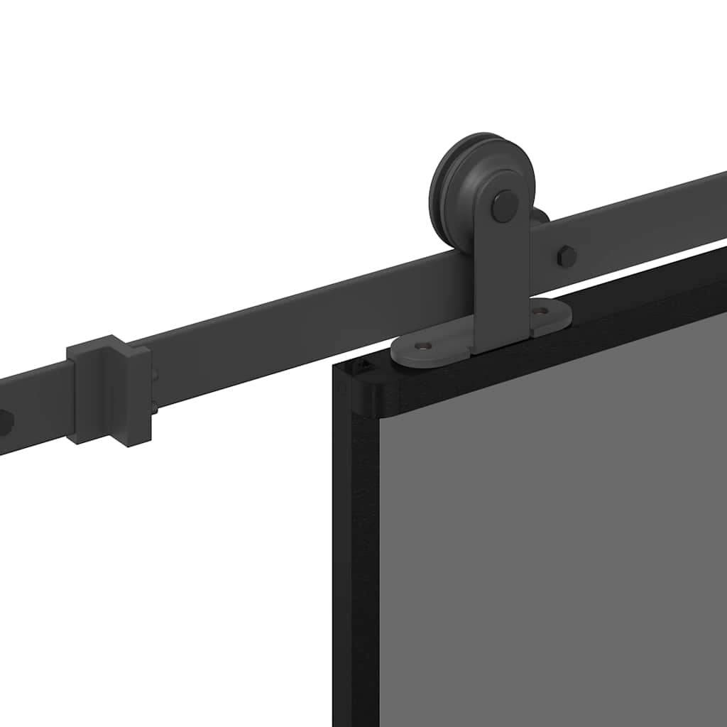 Skyvedør med monteringssett 102,5x205 cm herdet glass&aluminium vidaXL