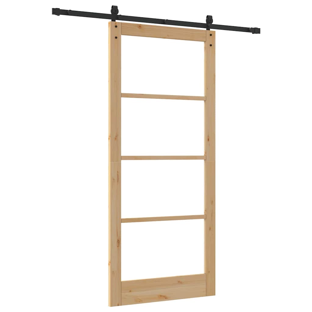 Skyvedør ORKDAL Naturlig og svart 93 x 211 cm