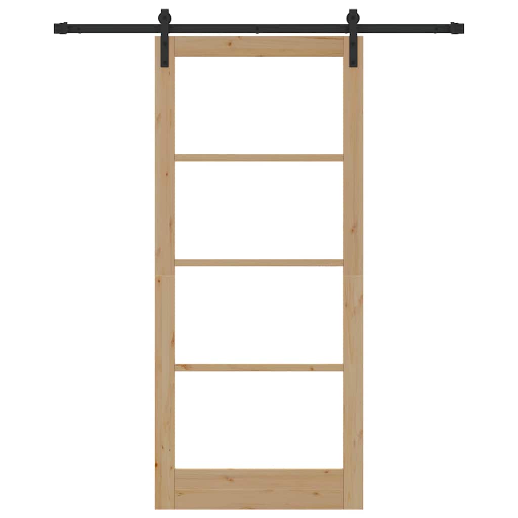 Skyvedør ORKDAL Naturlig og svart 93 x 211 cm