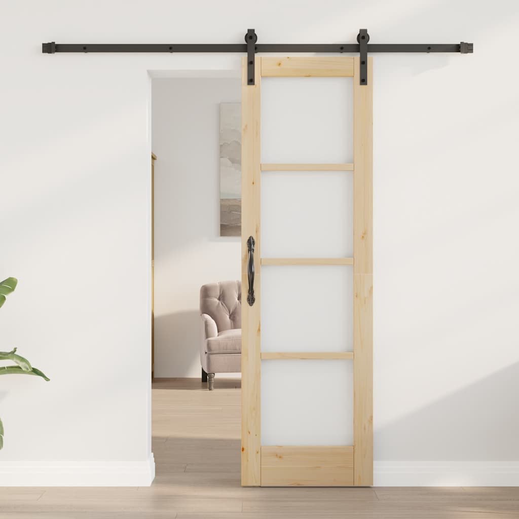Skyvedør ORKDAL Naturlig og svart 61 x 198,5 cm