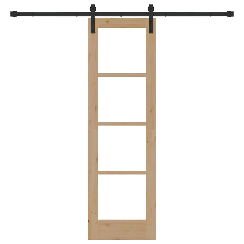 Skyvedør ORKDAL Naturlig og svart 61 x 198,5 cm