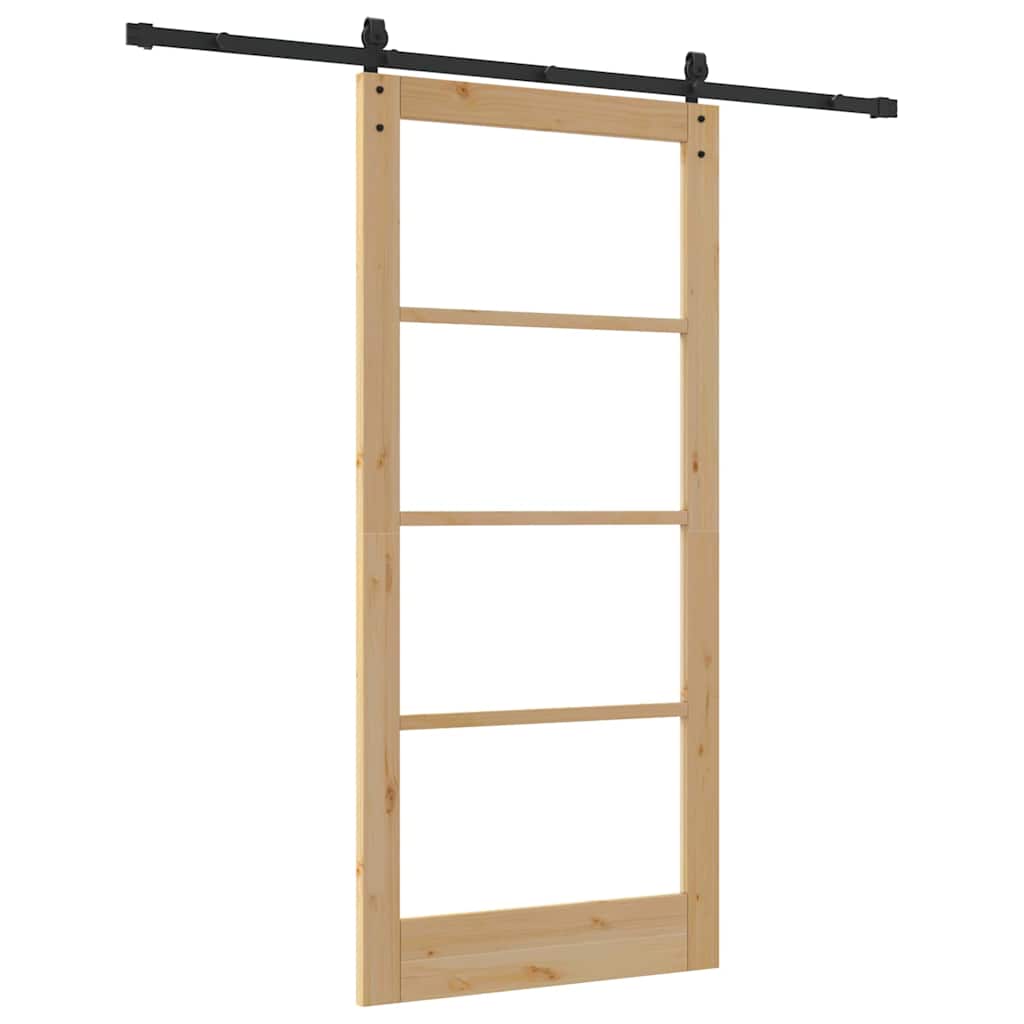 Skyvedør ORKDAL Naturlig og svart 93 x 202 cm