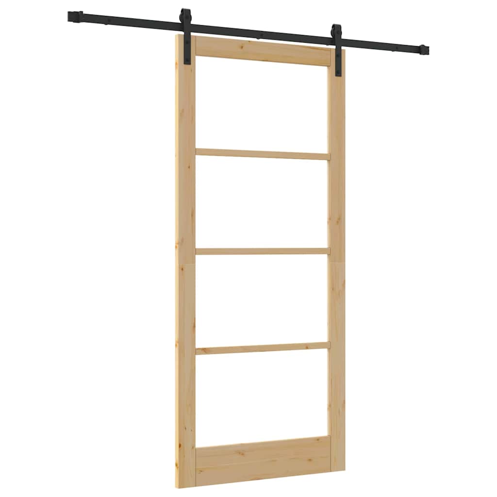 Skyvedør ORKDAL Naturlig og svart 93 x 211 cm
