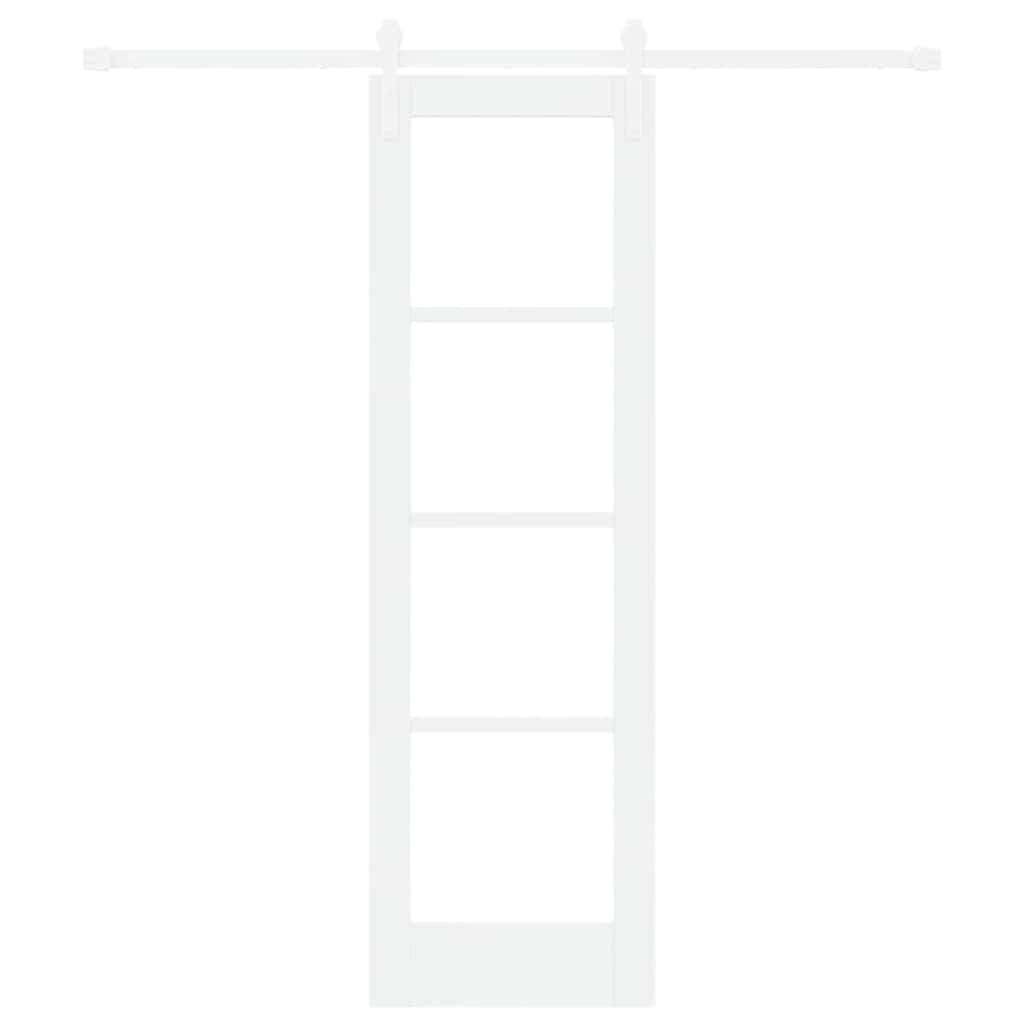 Skyvedør ORKDAL Hvit 61 x 198,5 cm Massivt furutre og glass