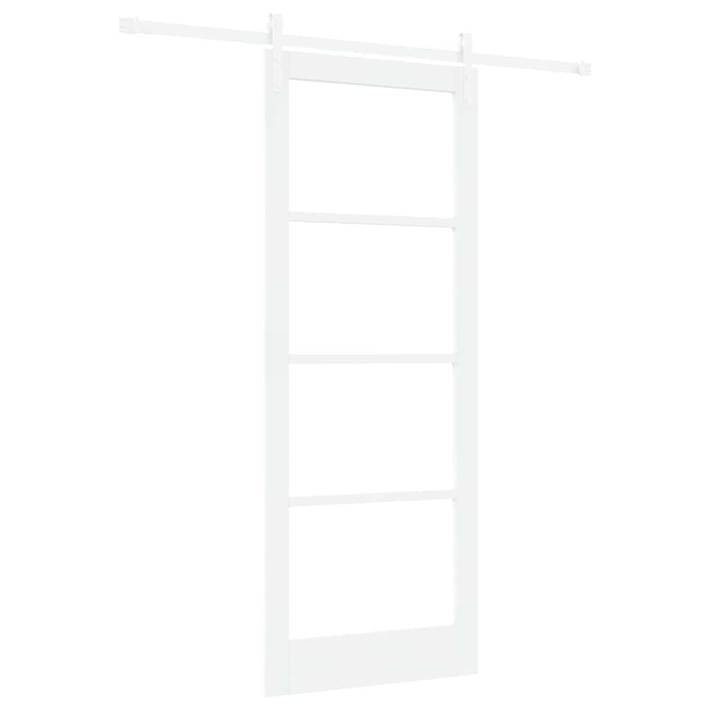 Skyvedør ORKDAL Hvit 83 x 211 cm Massivt furutre og glass