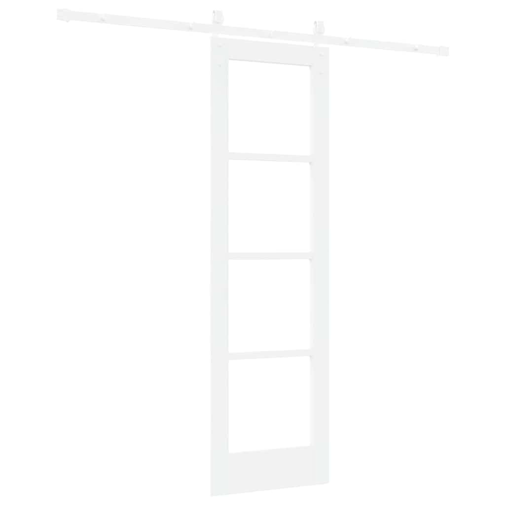Skyvedør ORKDAL Hvit 61 x 198,5 cm Massivt furutre og glass
