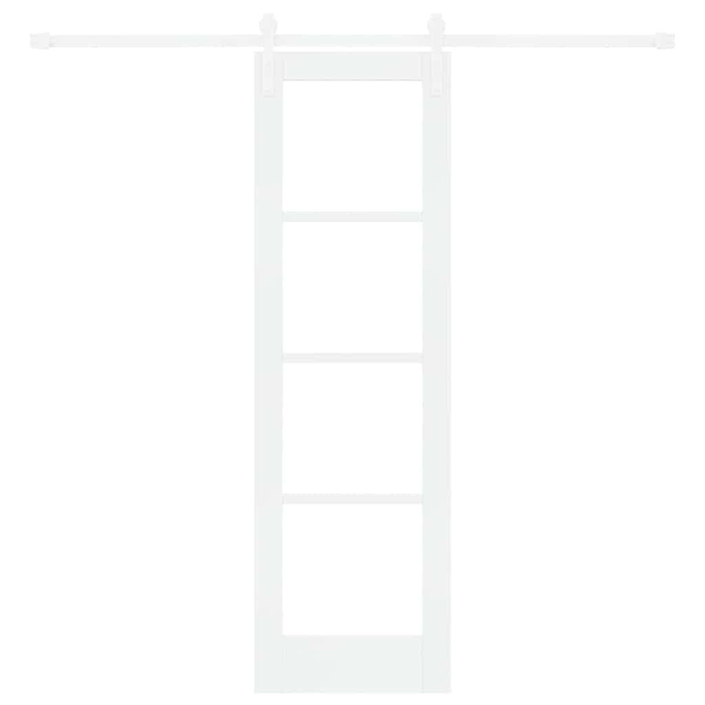 Skyvedør ORKDAL Hvit 61 x 198,5 cm Massivt furutre og glass