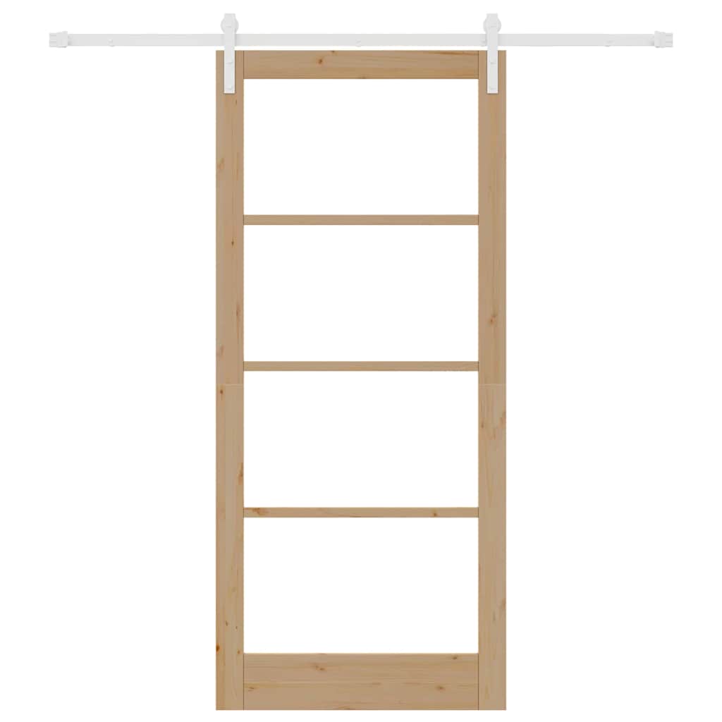 Skyvedør ORKDAL Naturlig 93 x 211 cm Massivt furutre og glass