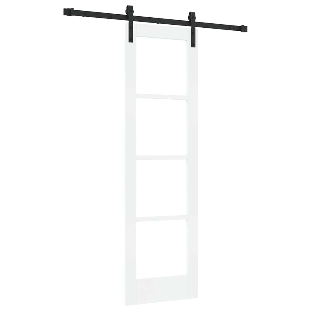 Skyvedør ORKDAL Hvit 61 x 198,5 cm Massivt furutre og glass