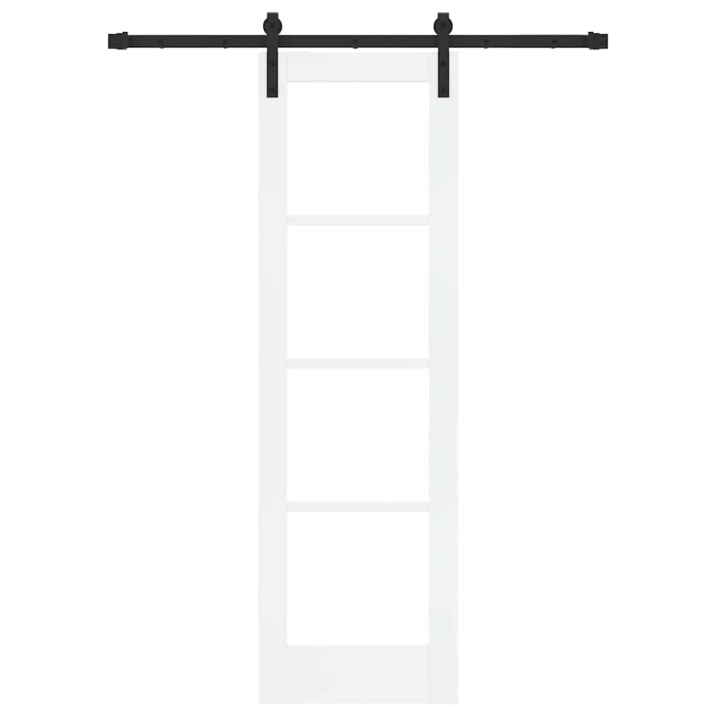 Skyvedør ORKDAL Hvit 61 x 198,5 cm Massivt furutre og glass