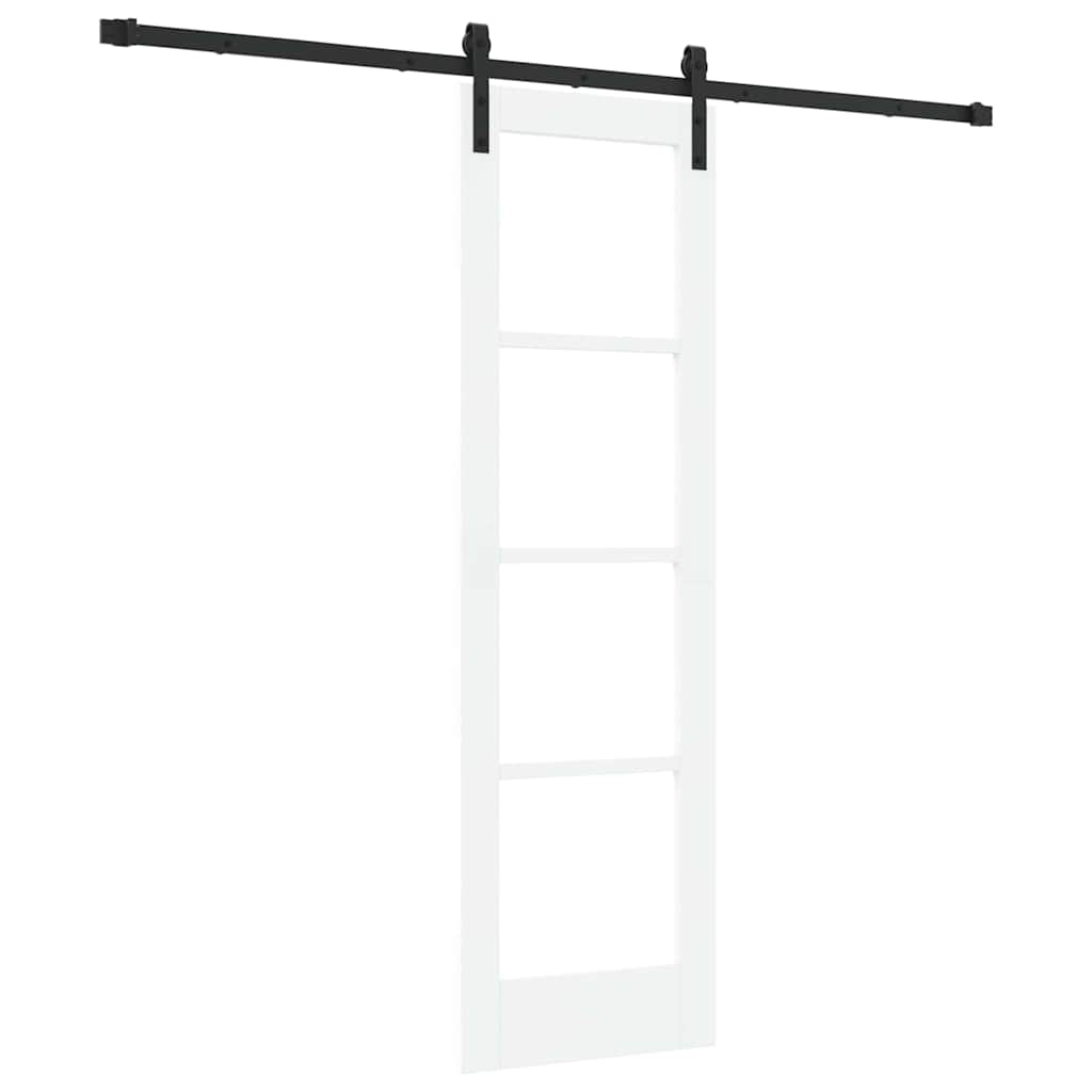 Skyvedør ORKDAL Hvit 61 x 198,5 cm Massivt furutre og glass