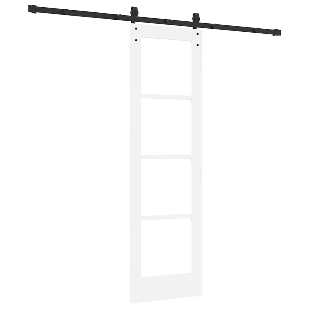 Skyvedør ORKDAL Hvit 61 x 198,5 cm Massivt furutre og glass