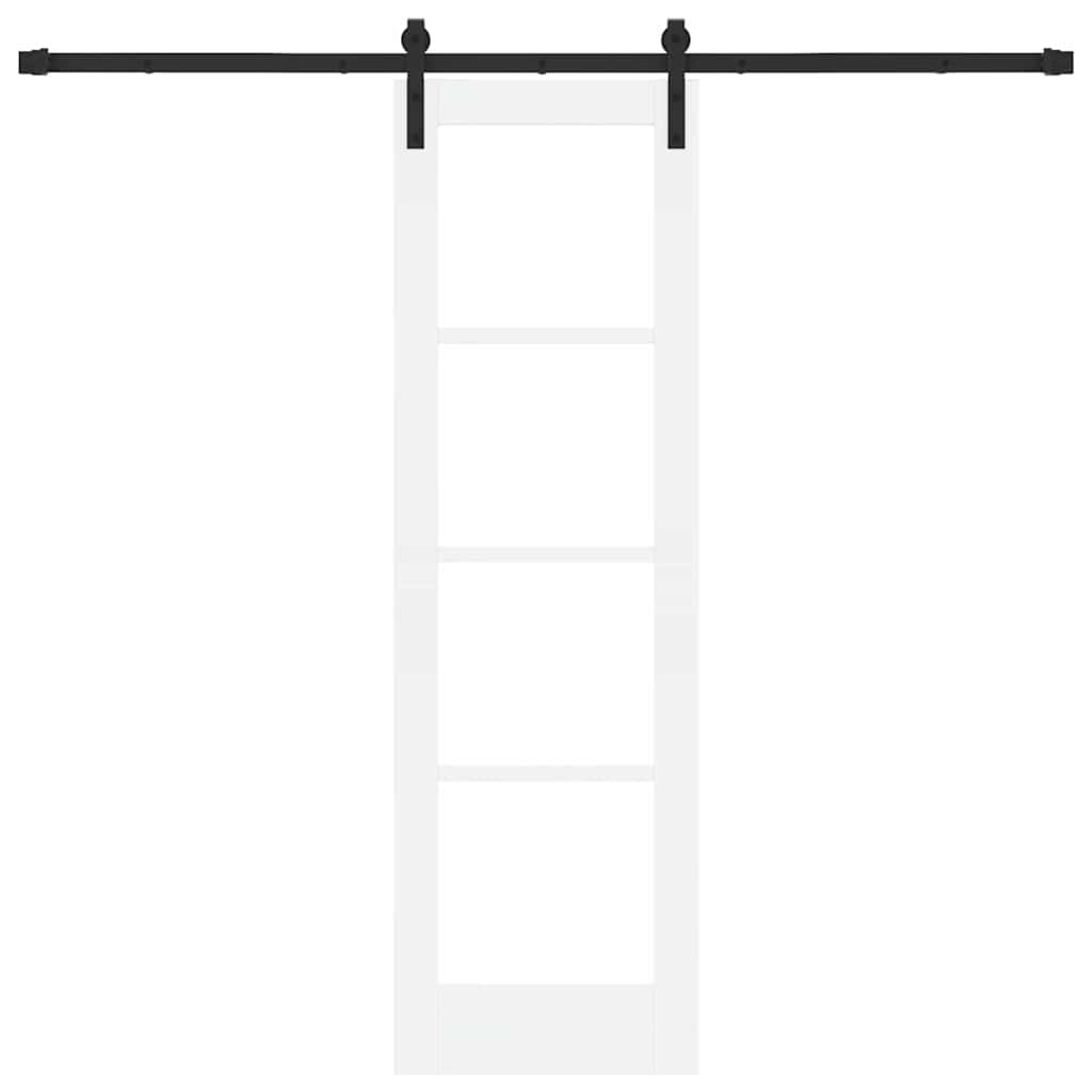 Skyvedør ORKDAL Hvit 61 x 198,5 cm Massivt furutre og glass