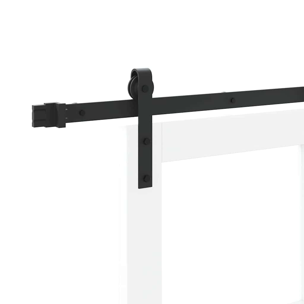 Skyvedør ORKDAL Hvit 93 x 232 cm Massivt furutre og glass