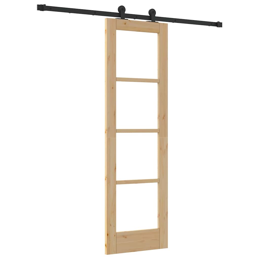 Skyvedør ORKDAL Naturlig og svart 61 x 198,5 cm